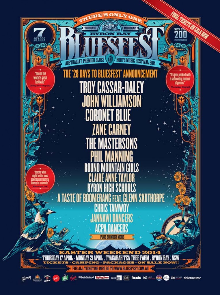 Only 10 Days Until 25th Anniversary Bluesfest Across The Ocean