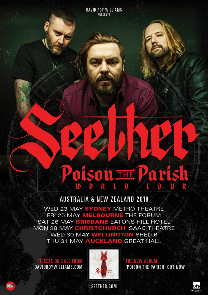 Seether Announce “Poison The Parish” Tour Dates Across The Ocean