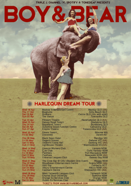 Boy & Bear Announce 30 date Regional Tour Of Australia!