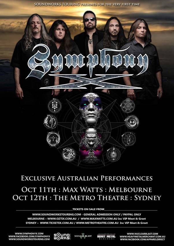 Symphony X Australian Tour 2016