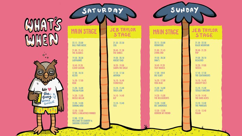 Yours And Owls 2016 Set Times & Map