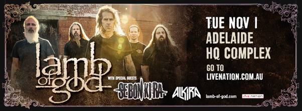 Lamb Of God Adelaide and Perth Supports