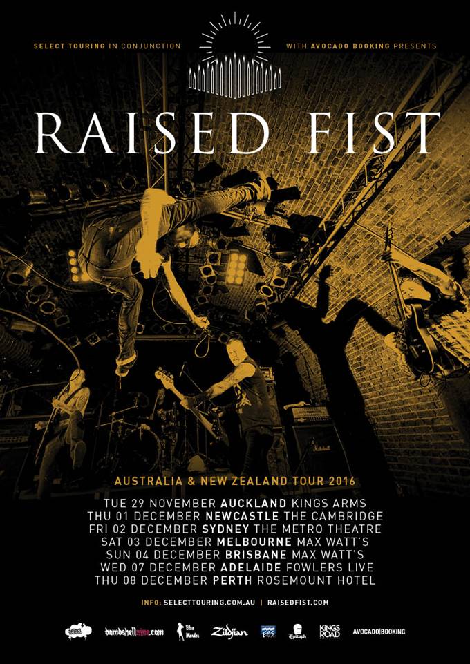 Raised Fist Announce Australian and New Zealand Tour