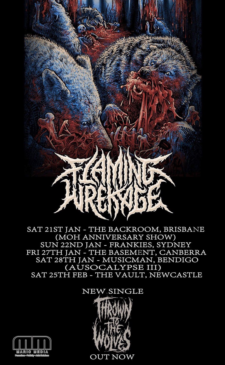 Flaming Wrekage Release ‘Thrown To The Wolves’ + Tour