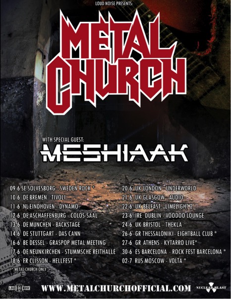 Meshiaak Announce First Ever Tour Supporting Metal Church