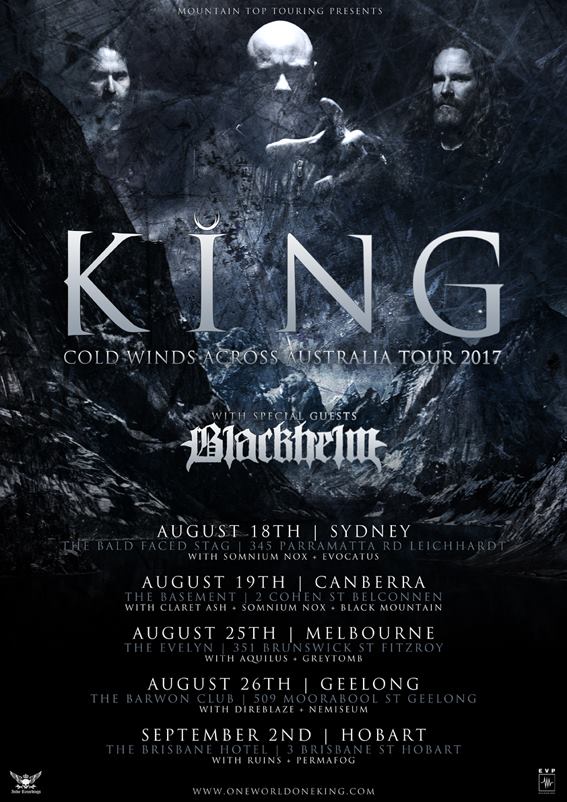 King “Cold Winds Across Australia” Tour 2017