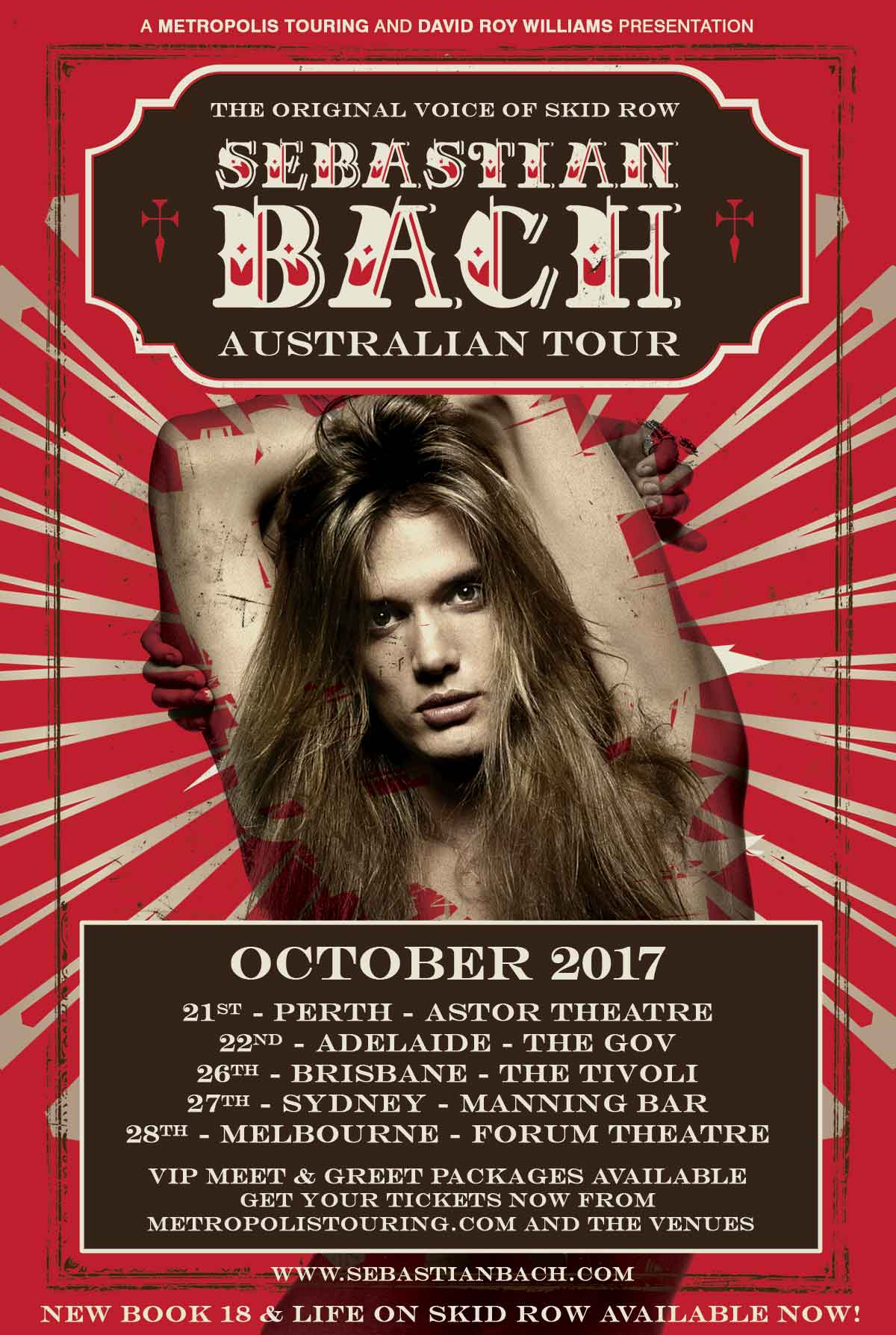 Sebastian Bach Announce Australian Tour