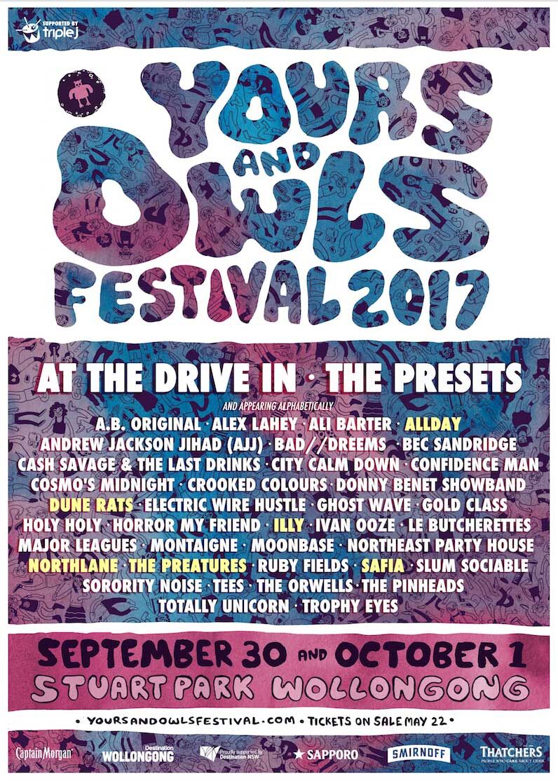 Yours & Owls Announces 2017 Line-Up