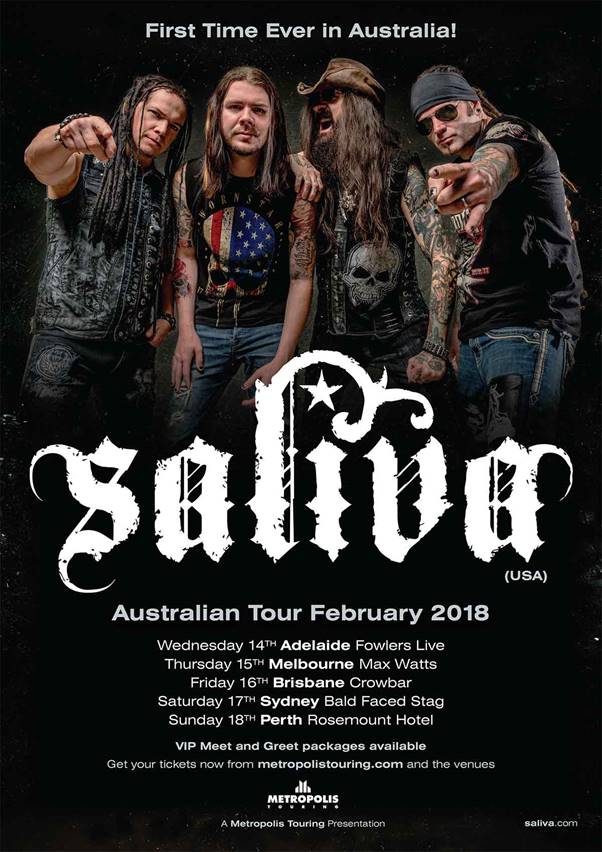 Saliva Announce First-Ever Australian Tour