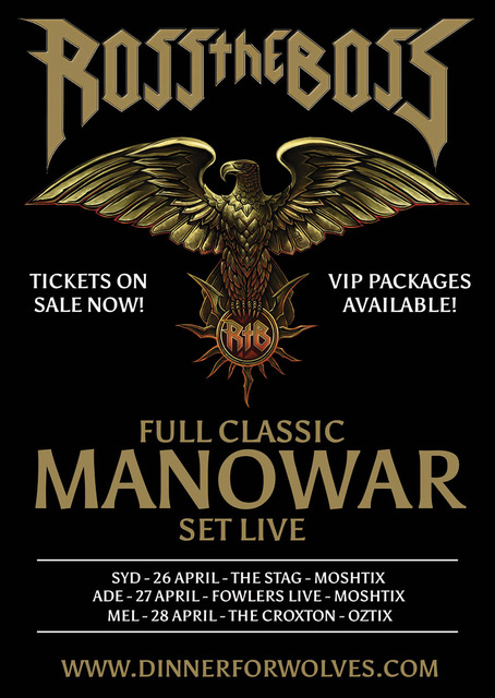 Ross The Boss Classic Manowar Australian Tour 2018