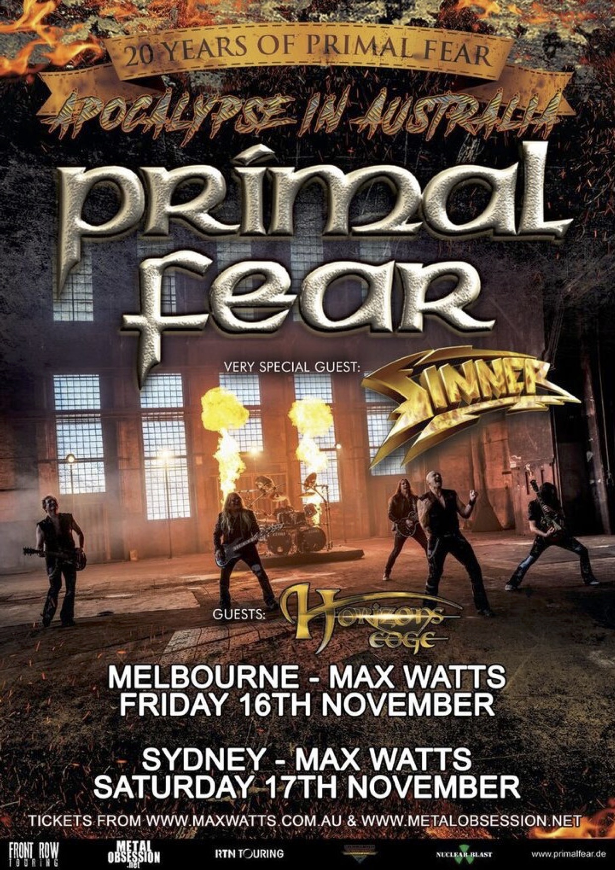 Primal Fear “Apocalypse In Australia” Tour