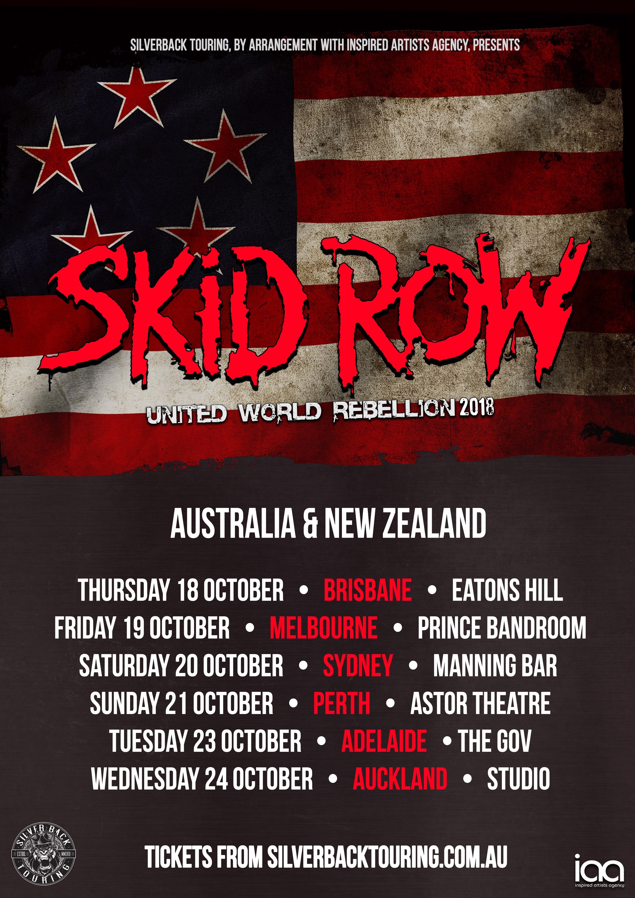 skid row uk tour support