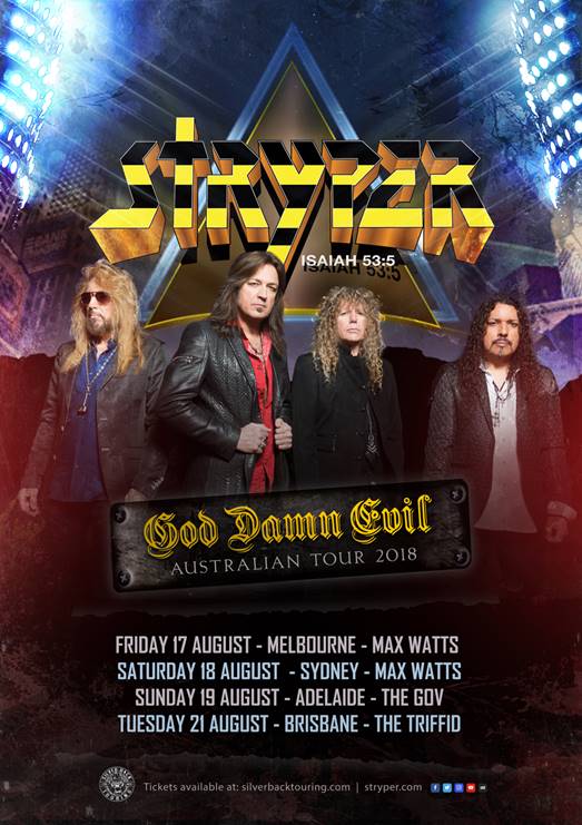 Stryper Announce August 2018 Australian Tour