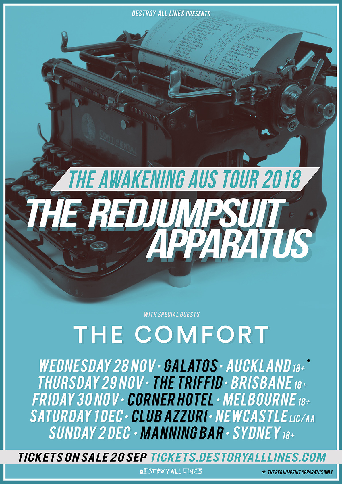 The Red Jumpsuit Apparatus Announce Australian/NZ Tour