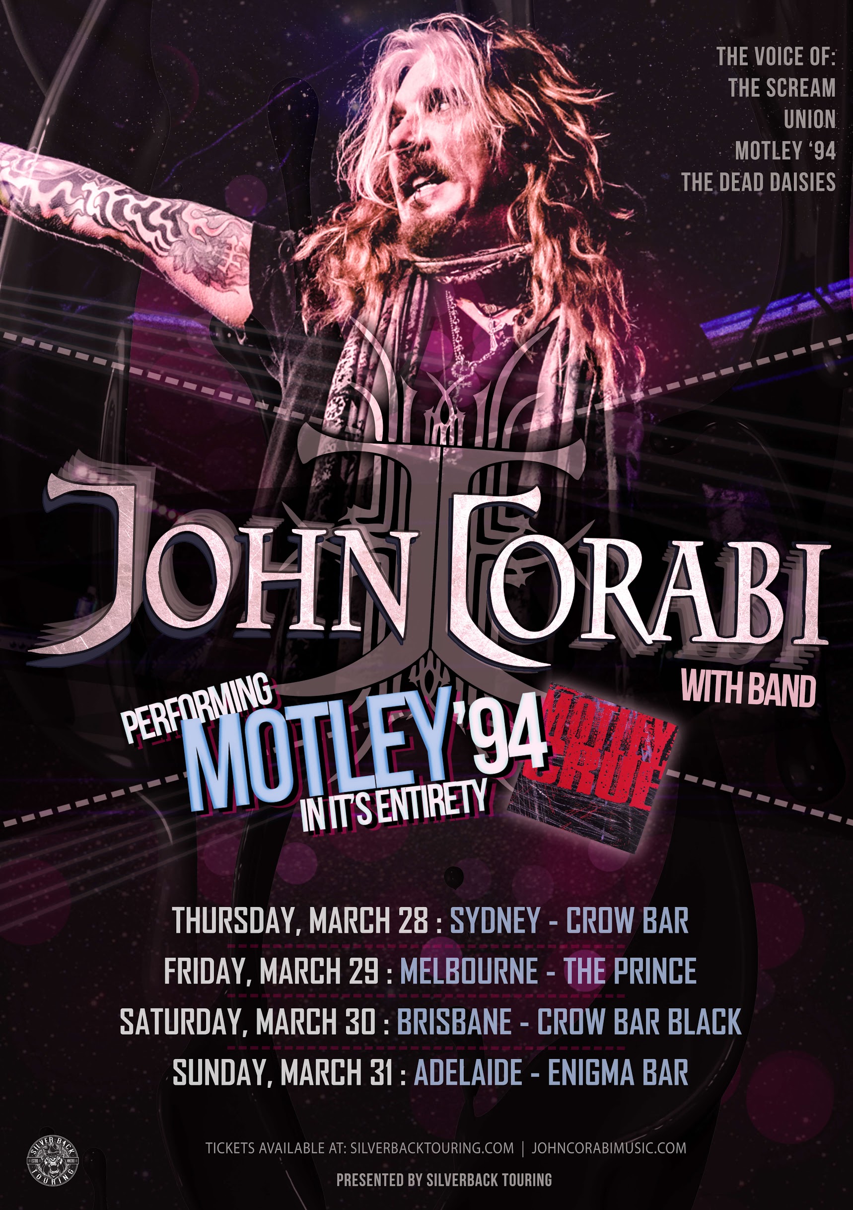John Corabi 2019 Australian Tour