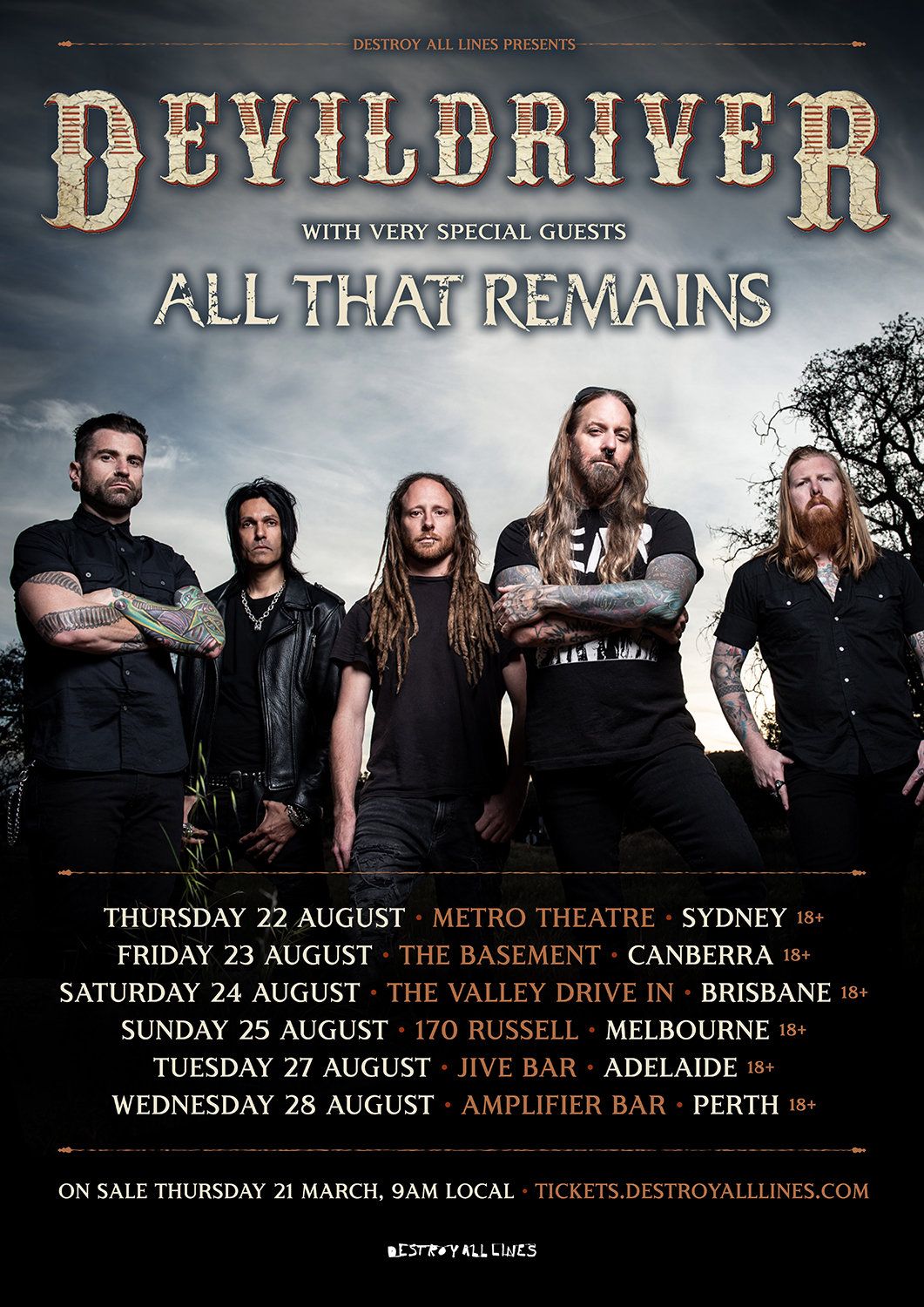 Devildriver Australian Tour For August