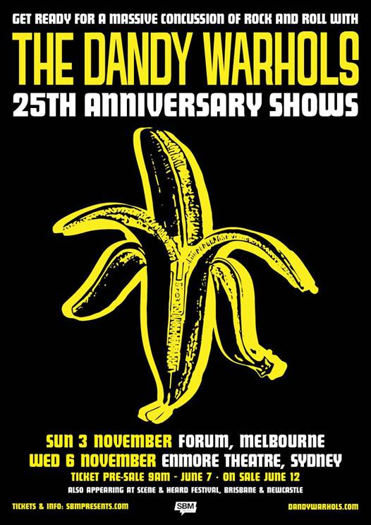 The Dandy Warhols 25th Anniversary Australian Shows