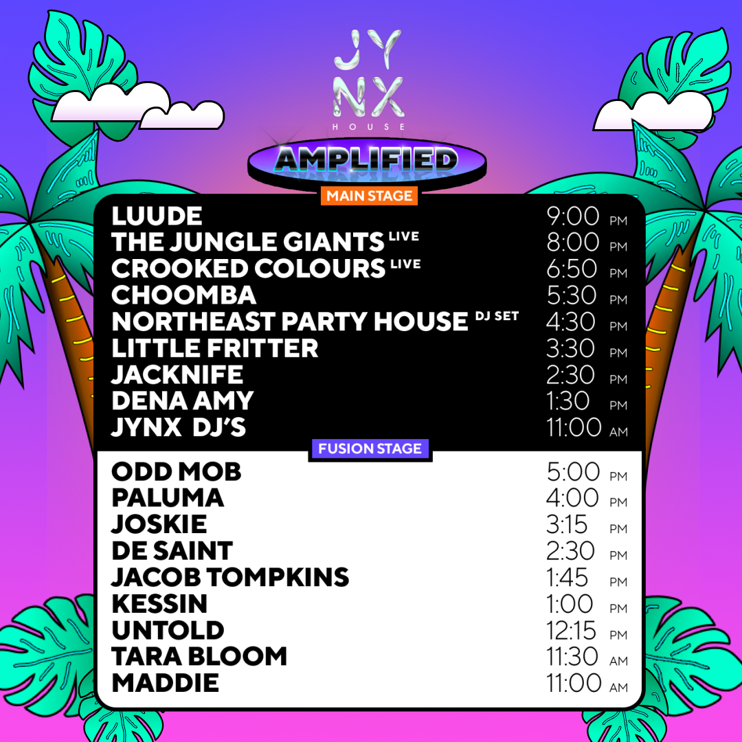 The Jynx House Amplified Set Times Are Out!