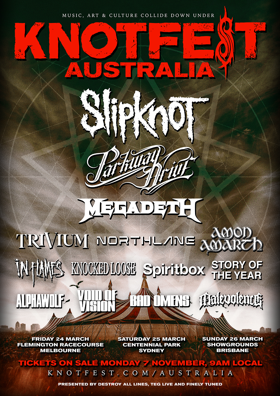 Slipknot’s Knotfest Set to Take Over Australia In 2023
