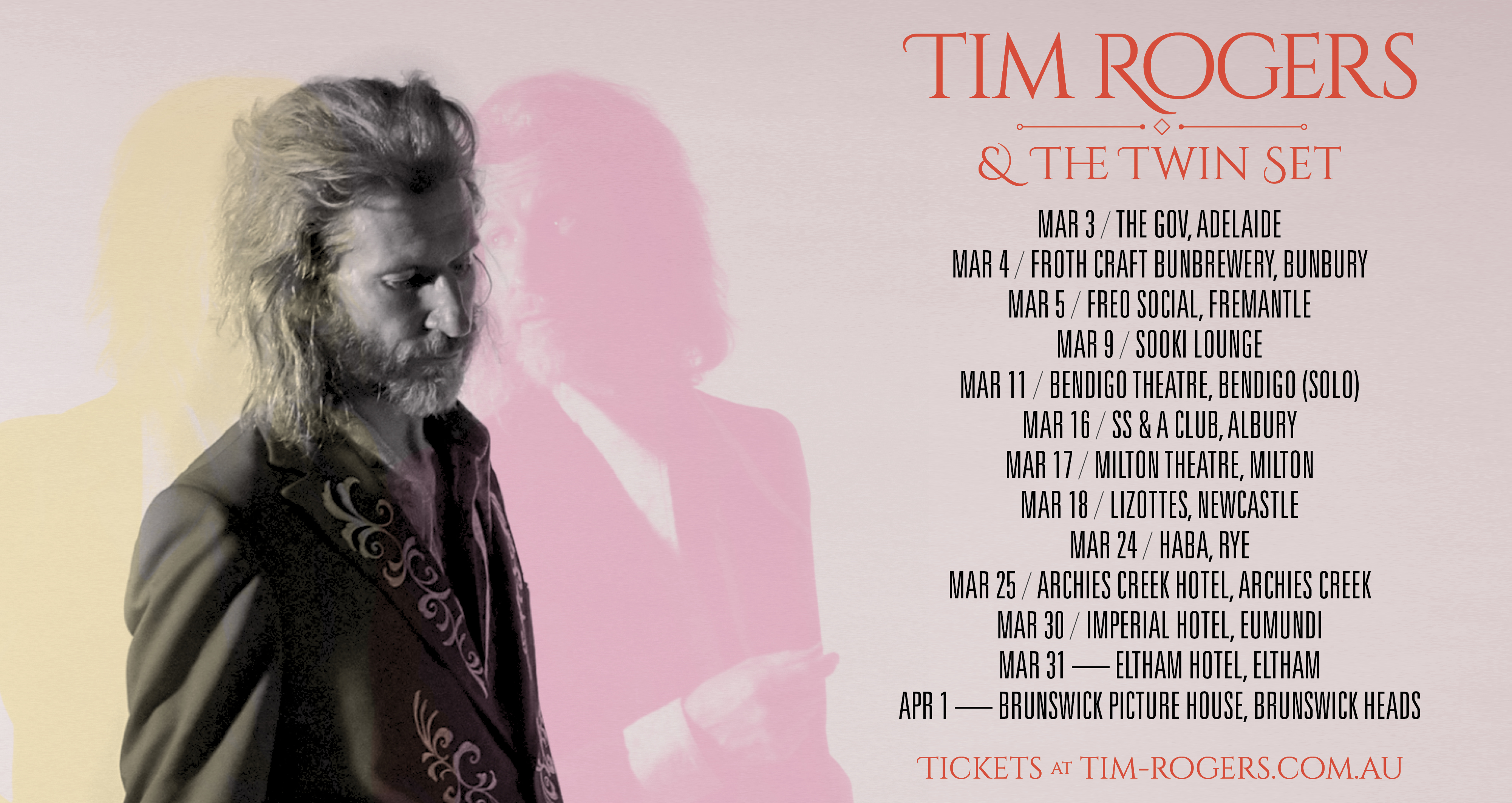 Tim Rogers & the Twin Set “Tines of Stars Unfurled” Tour 2023