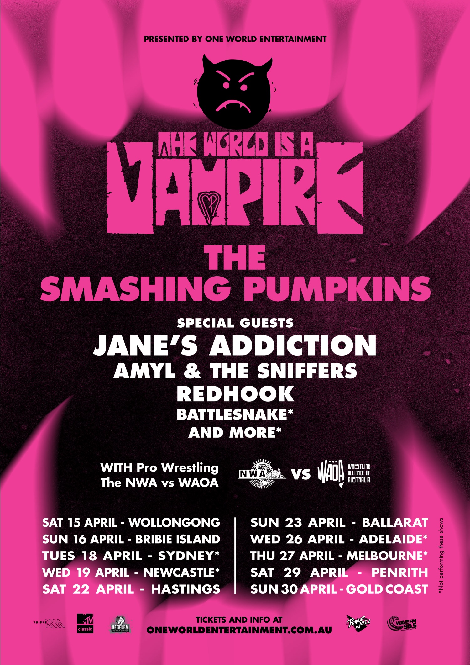 The Smashing Pumpkins The World Is A Vampire Festival – Oz April 2023