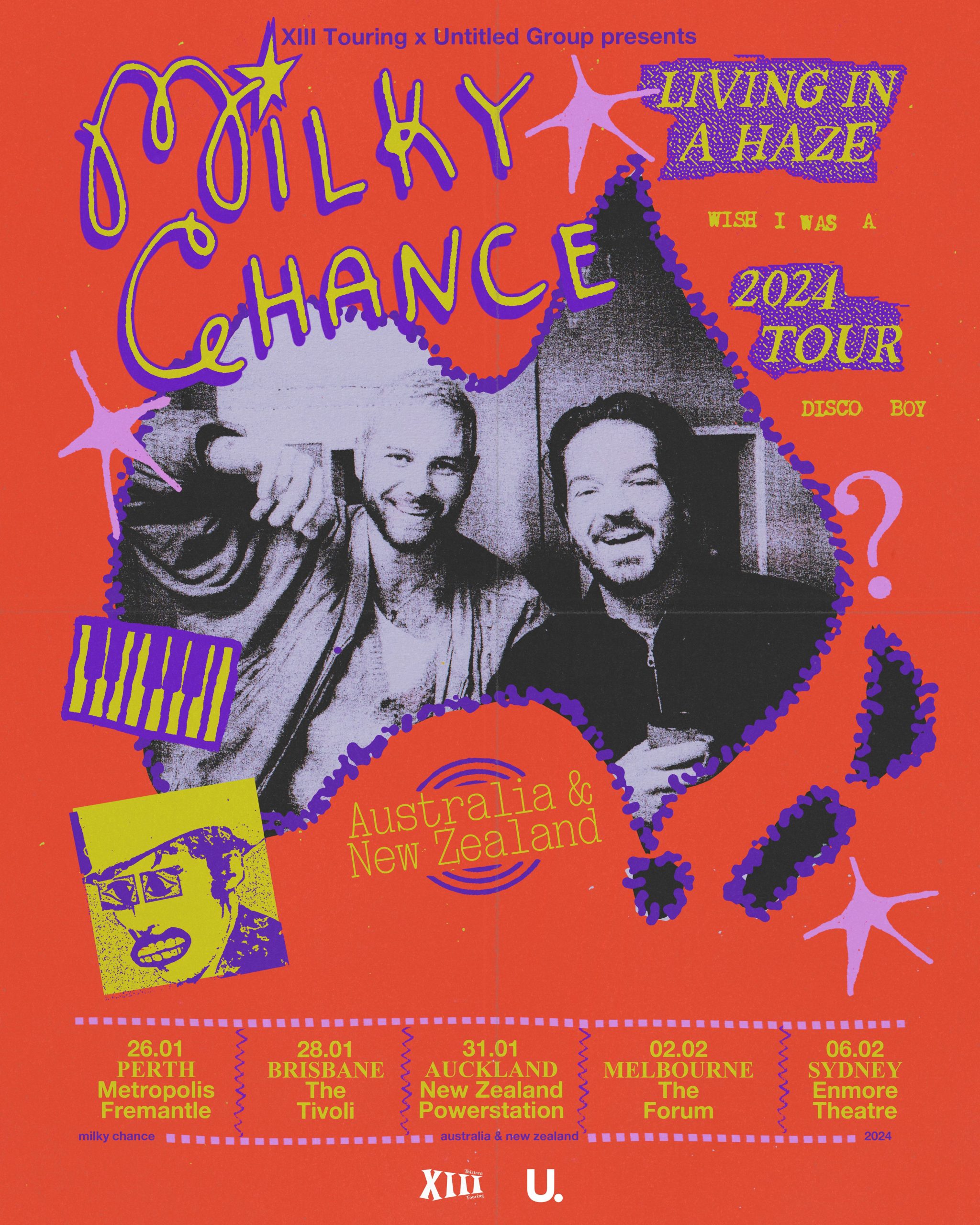 Milky Chance ‘Living In A Haze’ Australian & Nz Tour 2024 Across The